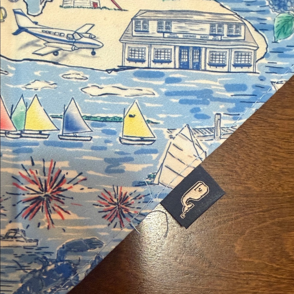 Nantucket Nautical Print Bandana - Blue S/M size - Picture 3 of 4